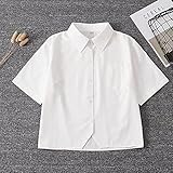 YUXIwang Matrosenanzug Mädchen Kurzarm Weiß Hemd Japanische Schuluniform Kompatibel mit Schulkleid JK Matrosenanzug Tops Business Arbeitsuniformen Kompatibel mit Frauen XXL