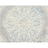 Fototapete Mandala Orientalisch 352 x 250 cm Vlies Tapeten Wandtapete XXL Moderne Wanddeko Wohnzimmer Schlafzimmer Büro Flur Blau Beige Weiss 9286011