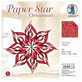Ursus 34505500 - Paper Star Ornament 1, 4 Sterne, ca. 40 x 40 cm,