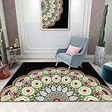 Gpink Mandala Ethnic Style Teppichboden Home Wohnzimmer Schlafzimmer Hotel Kann Dickere Teppichbodenmatten Verwenden Verdickte rutschfeste, rutschfeste Erkerfensterkissen Sofakissen Nachttischdeck