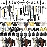 GUDA Custom Militär Waffe Set,100 teiliges benutzerdefiniertes mittelalterliches antikes antikes Rom im griechischen Ägypten Stil Baustein Figur Waffen Helm Rüstungs Kit, kompatibel mit Leg