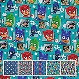 Swafing PJ Masks Baumwolljersey Stoff für Kinder Coupon (Prorträt türkis, 0,5m)