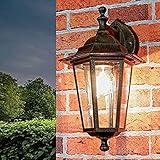 KAUTO Outdoor Applique Wandleuchte Paris/Gartenlaterne/Außenbeleuchtung /IP44 bewertet Antik-G