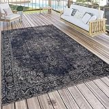 Paco Home In- & Outdoor-Teppich Mit Orient-Muster, Für Balkon Und Terrasse, In Blau, Grösse:120x170