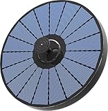 Biling Solar Springbrunnen, 3.5W Solar Teichpumpe Garten Wasserpumpe mit 1500 mAh Batterie Backup,Solar Schwimmender Fontäne Pumpe mit 7 Fontänenstile für Garten, Vogel-Bad, Fisch-Behälter,