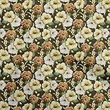 oneOone Viskose-Jersey Medium Gelb Stoff Blumen- Gewebe Zum Nähen Gedruckt Craft Meterware 60 Zoll breit-62