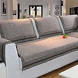 Z-one Sofa Abdeckung Retro Dekoration Sofa Überwurf Baumwolle Anti-rutsch Schmutzabweisend Kissen beschützer Für L förmige- Couch Schnitt-Kaffee 70x150cm(28x59inch)