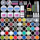 Acryl Nail Kit mit Acrylpulver Flüssigkeit und Basic Acryl Nail Art Tools Nagel DIY Dekoration Acryl Nails Starter Kit Geschenkbox S