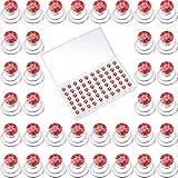 60 Stücke Strass Kristall Twister Set Spiral Haarnadel Spule für Hochzeit, Braut, Abschluss Ball, Party und Wichtige Anlässe mit Klarem Behälter (Rot)