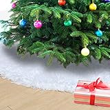 Naler Weihnachtsbaumdecke Schneeweiß Weihnachtsbaum Unterlage Christbaum Platz Decke, ∅122