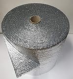 Luftpolsterfolie ALUMINIUM 50 cm x 60 m 250 my ALU Isolierung Noppenfolie Knallfolie Verpackungsfolie Blisterfolie Polsterfolie Isolierband Isolierungsfolie Wärmehaltung I