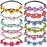 12 Stücke Mehrfarbig Damen Mädchen Mode Blume Krone Floral Garland Stirnbänder für Festival H