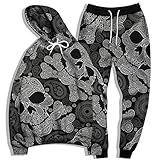 SSBZYES Herren Sweatshirt Sweatshirt Set Large Size Sweatsuit Herren Jogginghose Totenkopf Print Herren Sweatshirt S