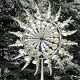 XIAOYUE Einzigartige und magische Metall-Windmühle,Outdoor kinetische Bewegung langlebige Windfänger, Skulpturen bewegen Sich mit dem Wind,Solar-Wind-Spinner-Fänger für Terrassen-Rasen-Dek