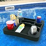Polar Whale Schwimmender Getränkehalter Erfrischungstisch Tablett für Pool Strand Party Float Lounge Haltbarer Schaumstoff 45,1 cm groß 10 Fächer UV-beständig