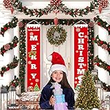 Weihnachtsdekorationen Indoor Outdoor Banner - Frohe Weihnachten Banner Veranda Zeichen, Weihnachtsdekoration Banner für Weihnachten Home Wall Indoor Outdoor Dek