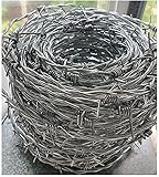 Maschendraht Zaun Gartenzäune Stacheldraht, Verschränkung Drahtrolle, Mehrzweck-Stacheldraht 2.3mm Drahtdurchmesser Anti-Rost-Anti-Intrusion Viehsicherungssicherheit für Hinterhof, Forstwirtschaft, W