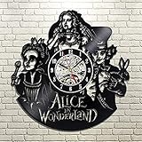 Alice im Wunderland Vinyl-Wanduhr für Erwachsene, Jugendliche, Kinder, Einweihungsgeschenk