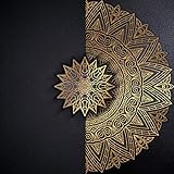 Forwall Fototapete Vlies Tapete Wanddeko Mandala Orient - Schwarz Gold Moderne Wanddekoration Wandtapete Vliestapete 13504VEXXL 312cm x 219cm Schlafzimmer W