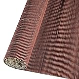 SHRMBS147 Bambusrollos, Bambus Sichtschutz,Holzrollos Mit 60% Beschattung, Sonnenschutzrollos Aus Bambus Für Innentüren Und -Fenster, Balkone Und Außenterrassen. (110x140cm(43x55in),Braun)