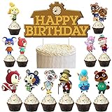 CYSJ Animal Crossing Geburtstag Dekoration Set, Animal Crossing Party Supplies, Kompakt Happy Birthday Deko Spirale Party und Wald Freunde Geburtstag Banner Geburtstag Ballons für Kinder Geburtstag