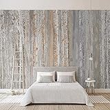 Fototapete Vlies Tapete, 3D Große Tapete Foto Seidenartiges Wandbild Moderne Holzstruktur Wald Gedruckt Wandkunstrolle Poster Dekor Für Wohnzimmer Hinter Fernseher Schlafzimmer Küche Büro,60Cm(H