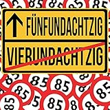 85 vierundachtzig fünfundachtzig: Cooles Geschenk zum 85. Geburtstag Geburtstagsparty Gästebuch Eintragen von Wünschen und Sprüchen lustig 108 Seiten / Design: cooles Banner Desig