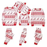 Weihnachten Schlafanzug Familien Pyjama Set Lang Fun-Nachtwäsche Herren Damen Jungen Mädchen Nachthemd Hausanzug Warmer Weihnachtsanzug Printed Home Kleidung Weihnachts-Pyjama W