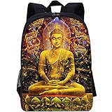 ZFWEI Tagesrucksack Die Ikone von Shakyamuni Buddha Schulrucksack Mädchen Teenager Rucksack Schule Jungen Schulranzen Maedchen Groß Schultasche Damen Oxford School Bags for Girls Backpack Daypack