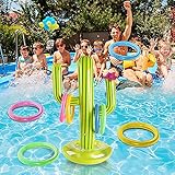 Poolspielzeug, Aufblasbarer Kaktus Aufblasbarer Ring Toss Spiel Set Lustige Party Bar Liefert Pool Float Party Favors Zubehör Wasser Spaß Spielzeug Für Kinder Erw