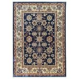 mynes Home Teppich Kurzflor Orientalisches Design Wohnzimmerteppich hochwertig luxuriös Orient in Blau (80 x 240 cm)