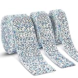 Outus Kristall Strass Band 3 Yards Selbstklebende Diamant Band Bling Strass DIY Dekoration Aufkleber für Kunsthandwerk Wrap Hochzeitstorten Geburtstag, 3 Rollen in 3 Größen (Kristall AB)