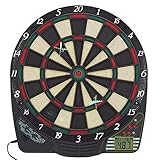 Best Sporting elektronische Dartscheibe Chester Dartboard mit LCD, 6 Dartpfeilen + Ersatzspitzen, Dartautomat mit Netzteil + Batteriebetrieb