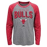 Chicago Bulls Jugend Arch N Logo Raglan lange Ärmel T-Shirt – Grau, g
