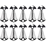 XinQt 1. 0pcs. Deck Anchor Pegs Fishbone Zeltpfähle mit Frühlingsschnalle Zelt Nageleilschnalle Board Pegs Flasche Dosenöffner Schraubendreher (Color : Black)