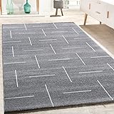 Paco Home Designer Teppich Wohnzimmer Modernes Design In Grau Weiß Meliert, Grösse:160x230