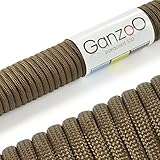 Paracord 550 Seil dunkel-gold | 31 Meter Nylon-Seil mit 7 Kern-Stränge | für Armband | Knüpfen von Hunde-Leine oder Hunde-Halsband zum selber machen | Seil mit 4mm Stärke | Mehrzweck-Seil | Survival-Seil | Parachute Cord belastbar bis 250kg (550lbs) - Marke G