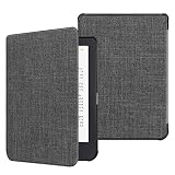 Fintie Hülle kompatibel mit Tolino Shine 3 eReader (2018) - Ultradünne Schutzhülle mit Ruhemodus und Magnetverschluss, Stoff dunkelg