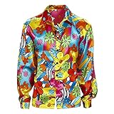 Widmann Herren Widmann Erwachsenenkost m Flower Power Hemd, Mehrfarbig, XXL EU