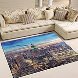 Use7 Teppich, Motiv New York City USA, Textil, Mehrfarbig, 203cm x 147.3cm(7 x 5 feet)