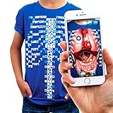 Curiscope Unisex-Kinder Virtuali-Tee | Educational Augmented Reality Children: Xs, Blue T-Shirt, (3-4 Years)