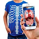 Curiscope Unisex-Kinder Virtuali-Tee | Educational Augmented Reality Children: Xs, Blue T-Shirt, (3-4 Years)