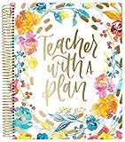 bloom daily planners Undatierter akademischer Jahresplaner & Kalender mit mattierter Schutzabdeckung - Unterrichtsplan-Organizer-Buch (22,9 x 27,9 cm) - L