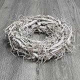 Toller Wurzelkranz Grau Weiß gekälkt Kranz Ø 40 cm Dekokranz Holzk