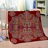 Kuscheldecke Sofadecke/Couchdecke Flauschige Farbe Paisley 150x200cm Decken/Sofadecke/Wohndecke Superweich und Flauschig Fleecedecke für Bett und Sofa 4 Jahreszeit Decke Cashmere-Feeling