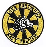 Dortmund Aufnäher/Bügelbild/Iron on Patch Love Dortmund - Hate F