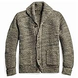 ZYYM Herren-Pullover Schalkragen Slim-fit Strick-Pullover einfarbig elegant warm dick Grob-Strick für Business oder Casual Cardigan Einfarbig Regular Fit Basic-Pulloverob