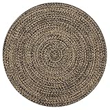 Susany Teppich Handgeknüpft aus Geflochtene Juteteppich und Baumwolle runder Handwebteppich für Wohnzimmer Schlafzimmer und Flur handgewebter Retro Teppich,Durchmesser: 120