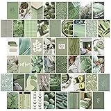 Grey green wall collage kit 50 ästhetisches Bild für Wandcollage, Karten Collage Druck, Raumdekoration, Wandkunstdruck für Zimmer, Schlafsaal Foto Display, VSCO Poster für Schlafzimmer (khaki grün)