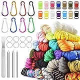 Auckpure Paracord Set - Paracord 550 Nylonschnur 26 Farben, Paracord Seil Multifunktion Enthält Seilschnalle und Nähnadeln, für Outdoor - Sport, Geeignet für Die Herstellung von DIY Armb